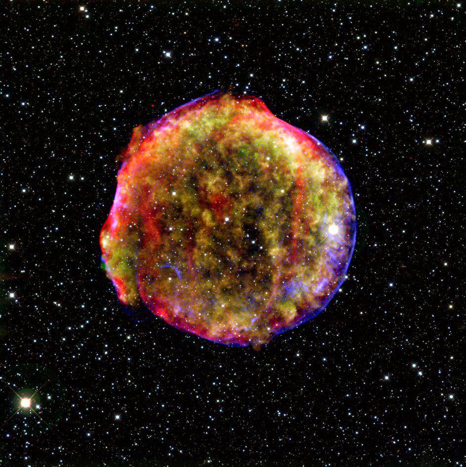 Vivid View of Tycho Supernova Remnant