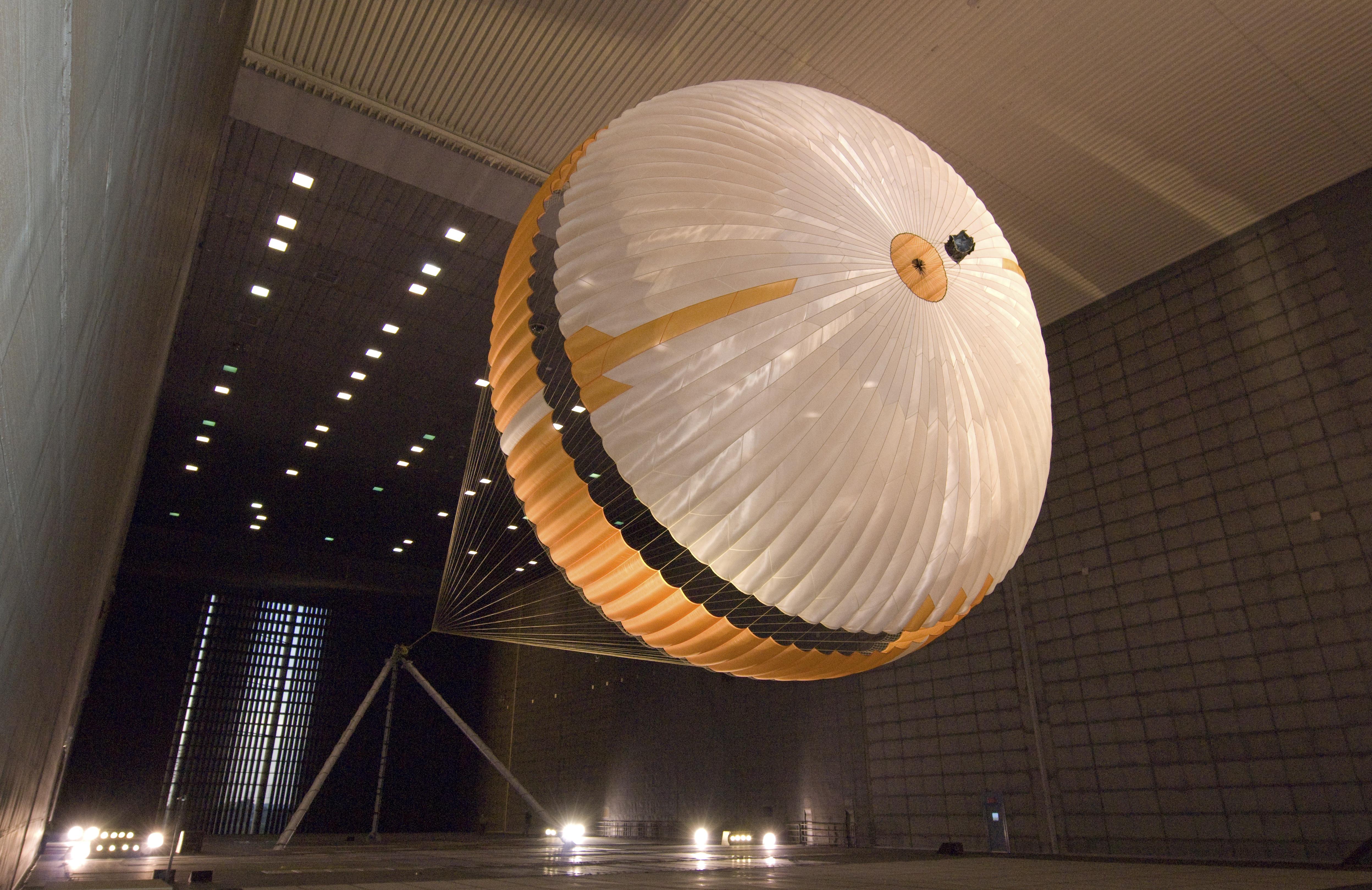 Mars Parachute Testing in World Largest Wind Tunnel