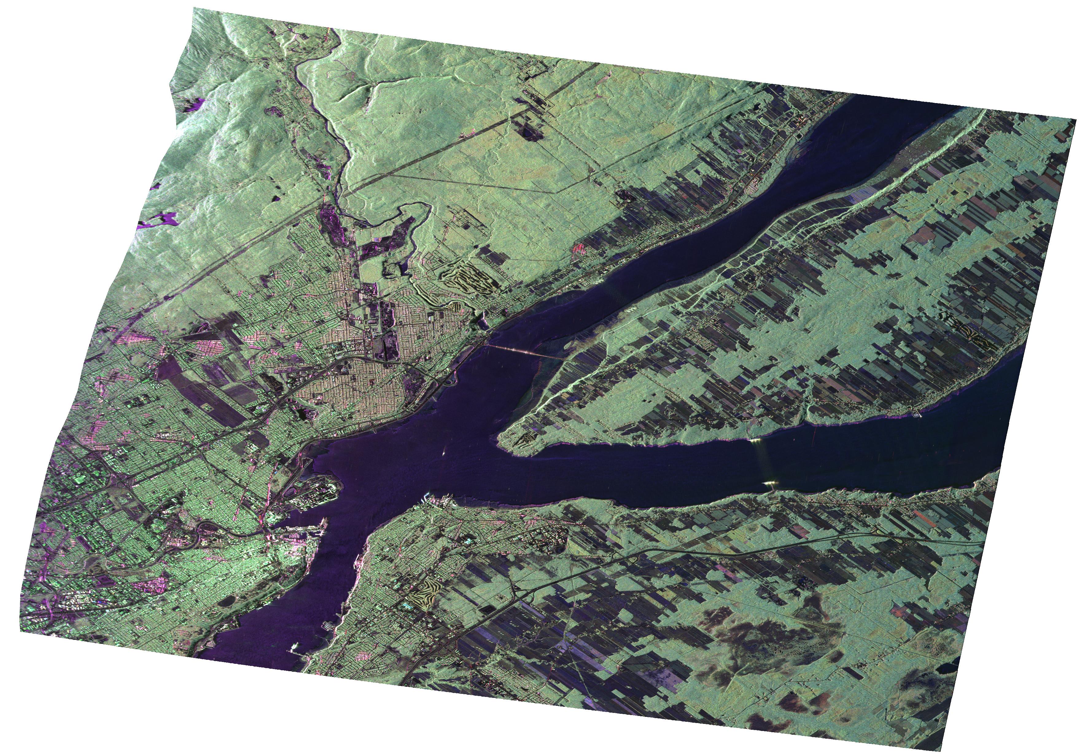 UAVSAR Radar Imagery of Boreal Forests Around Quebec City, Canada