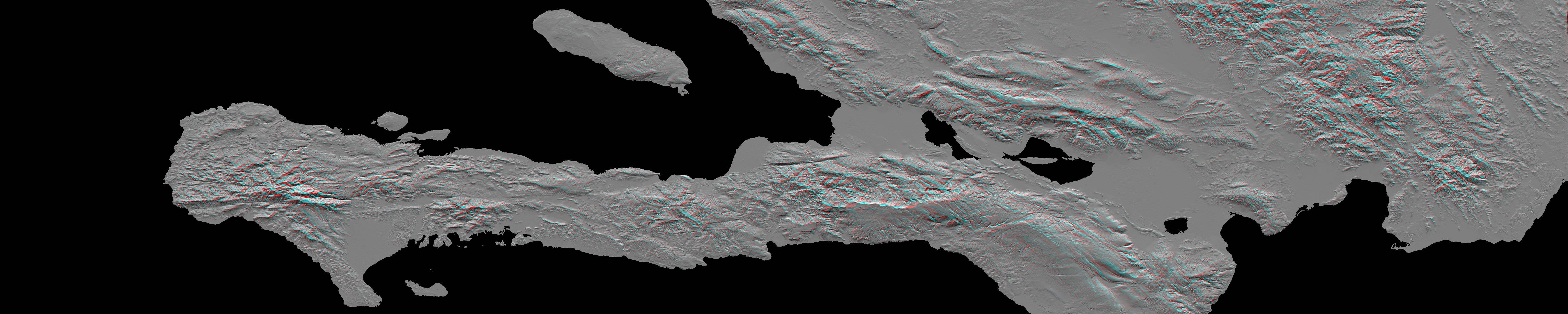 Southern Haiti Anaglyph
