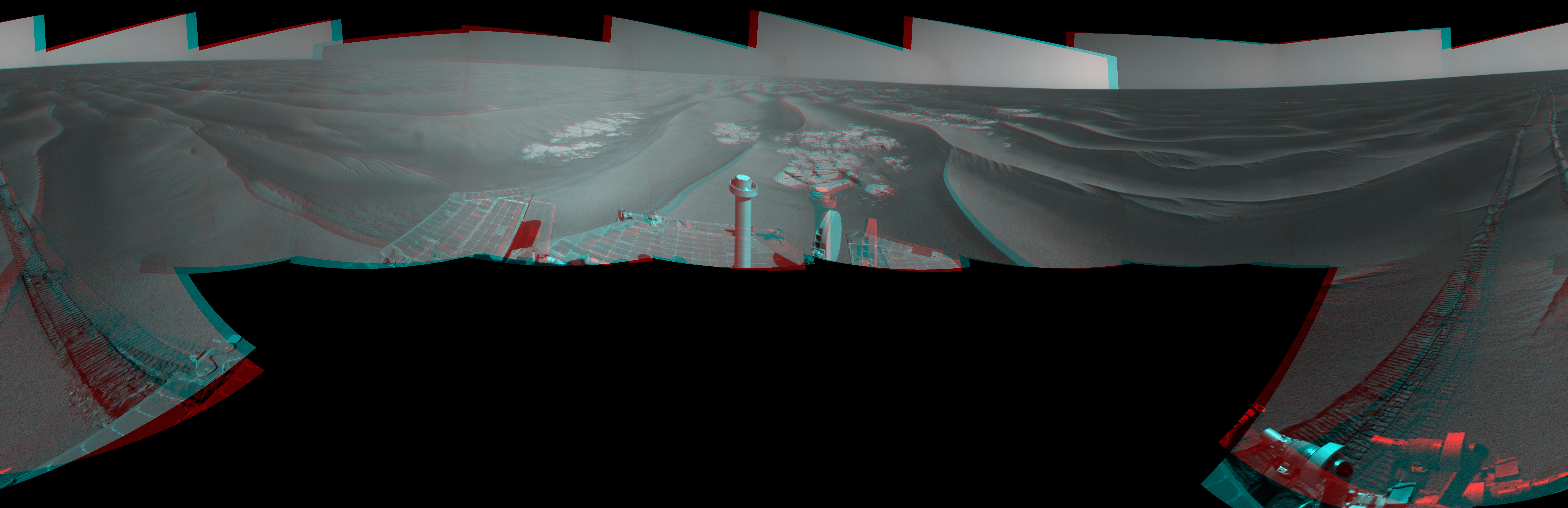 Opportunity Surroundings After Sol 2220 Drive Stereo