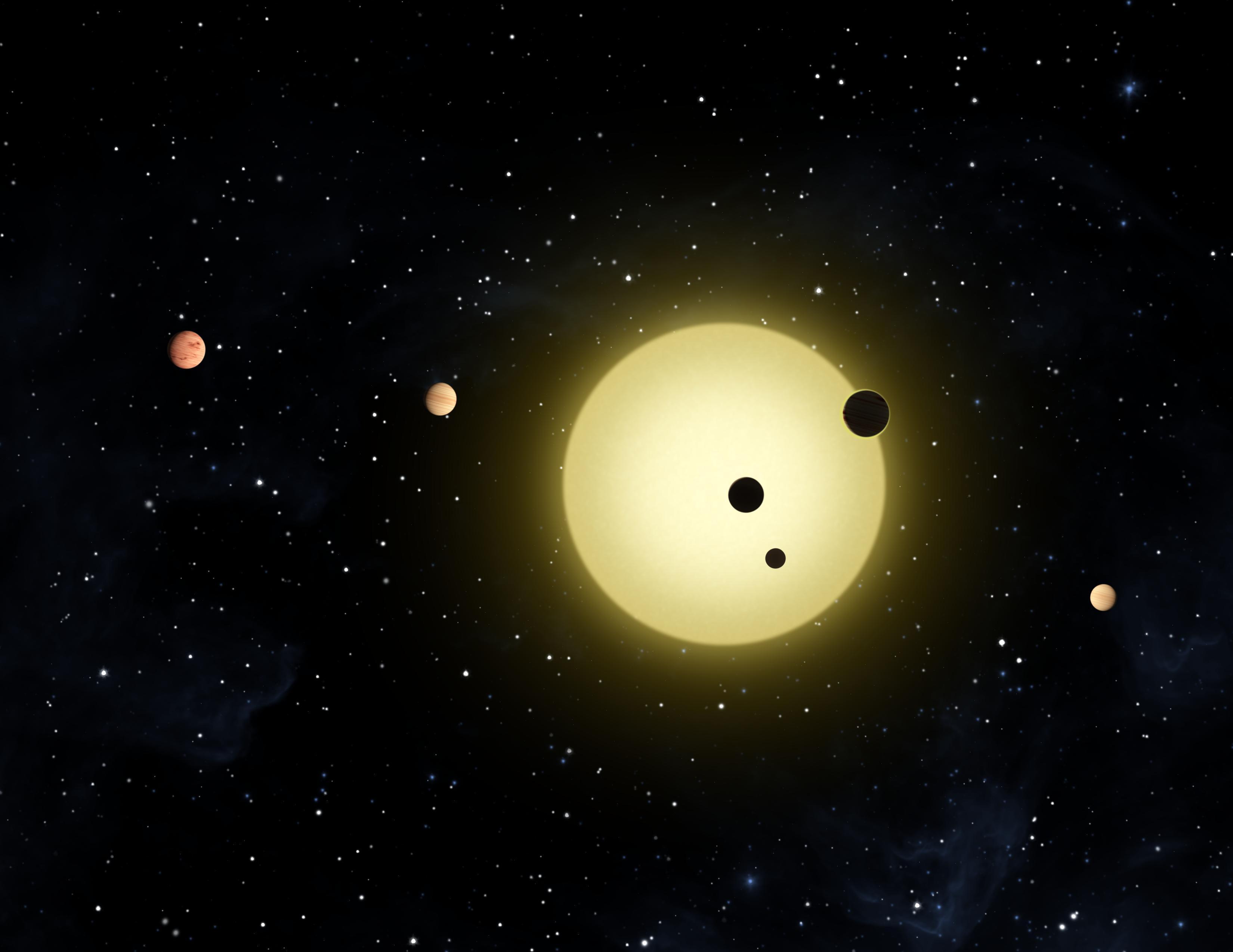 Kepler-11 Planetary System Artist Concept