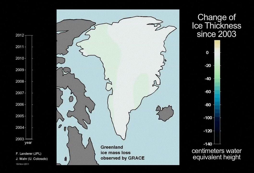 Ice Mass Loss on Greenland, 2003-2011