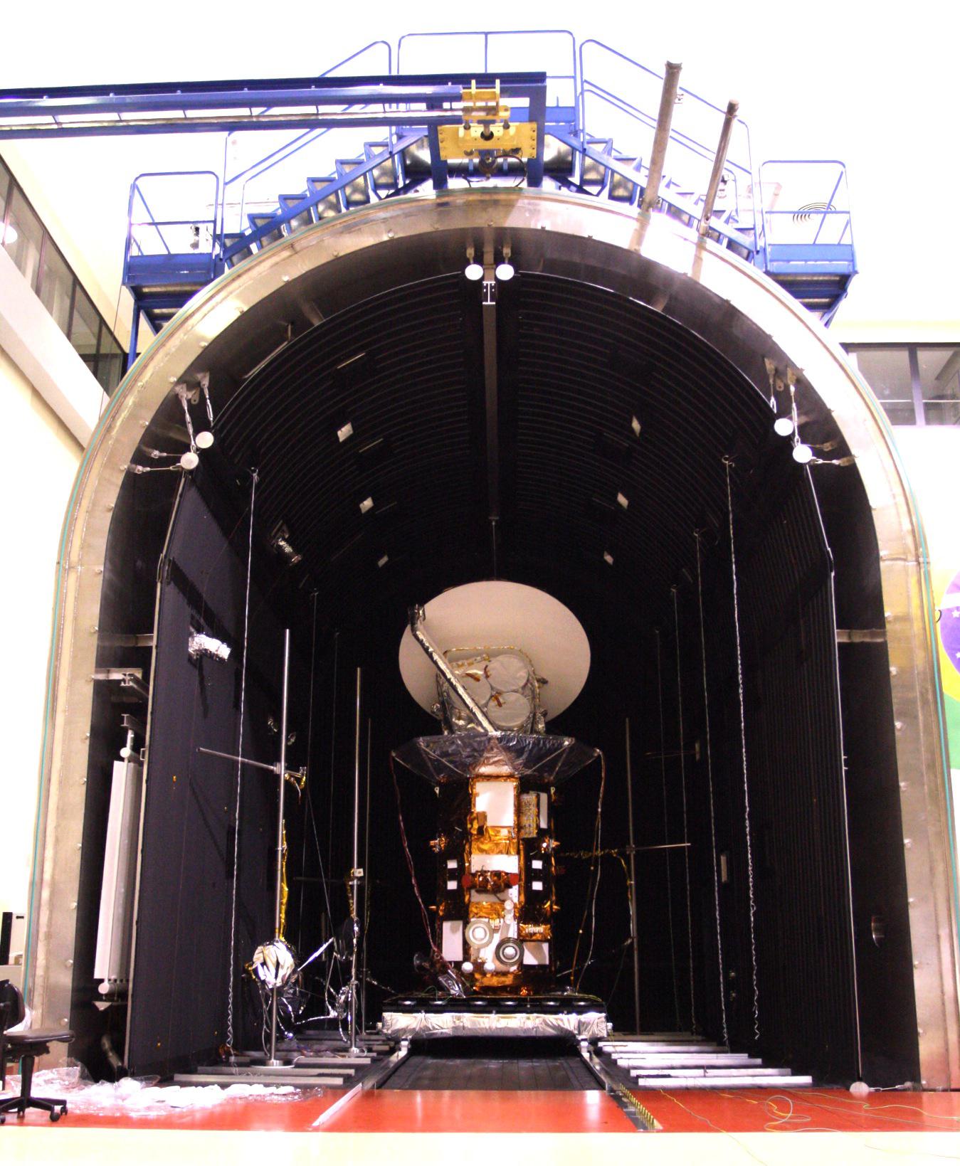 Aquarius/SAC-D Observatory in Thermal-vacuum Test Chamber