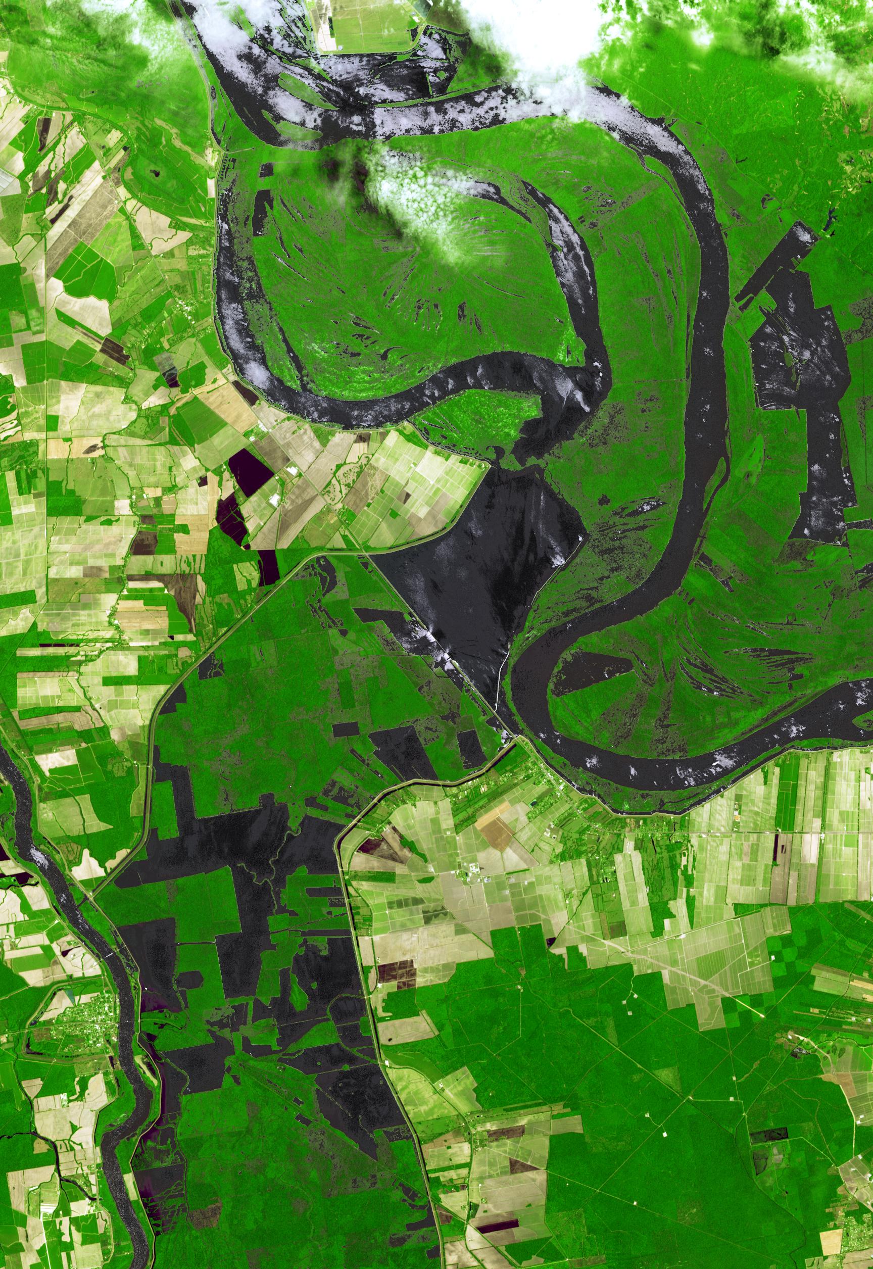 NASA Images Mississippi River Flooding in Louisiana