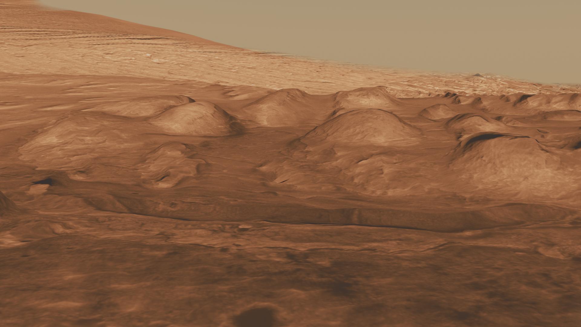Rock Layers in Lower Mound in Gale Crater