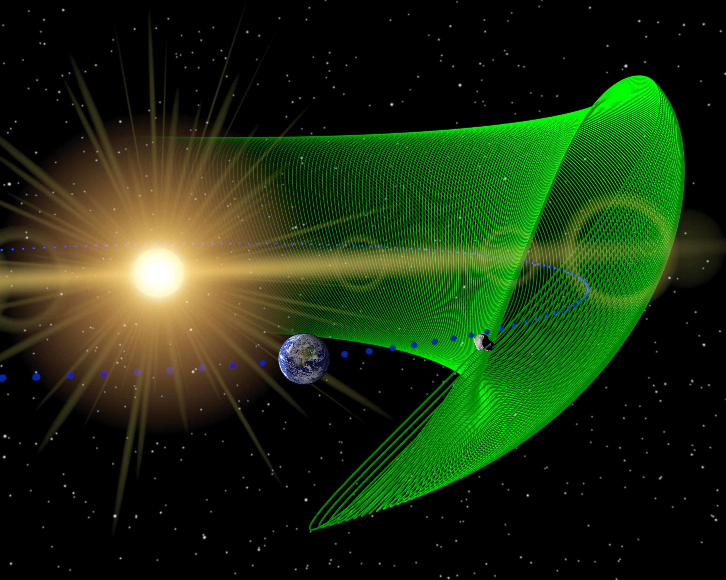 Trojan Asteroid Shares Orbit with Earth Artist Animation