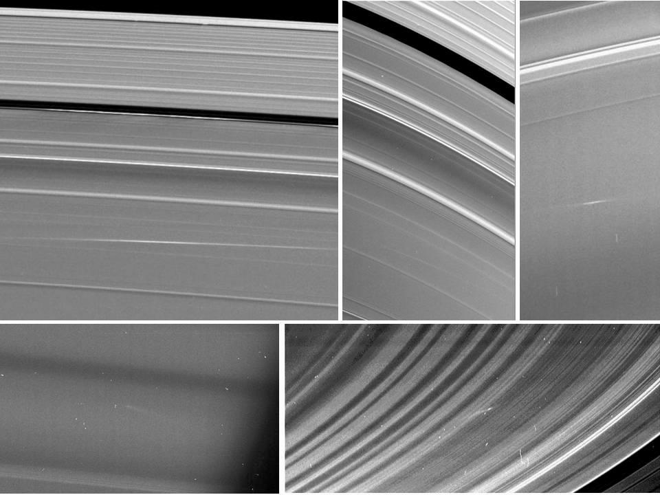 Meteors Meet Saturn Rings