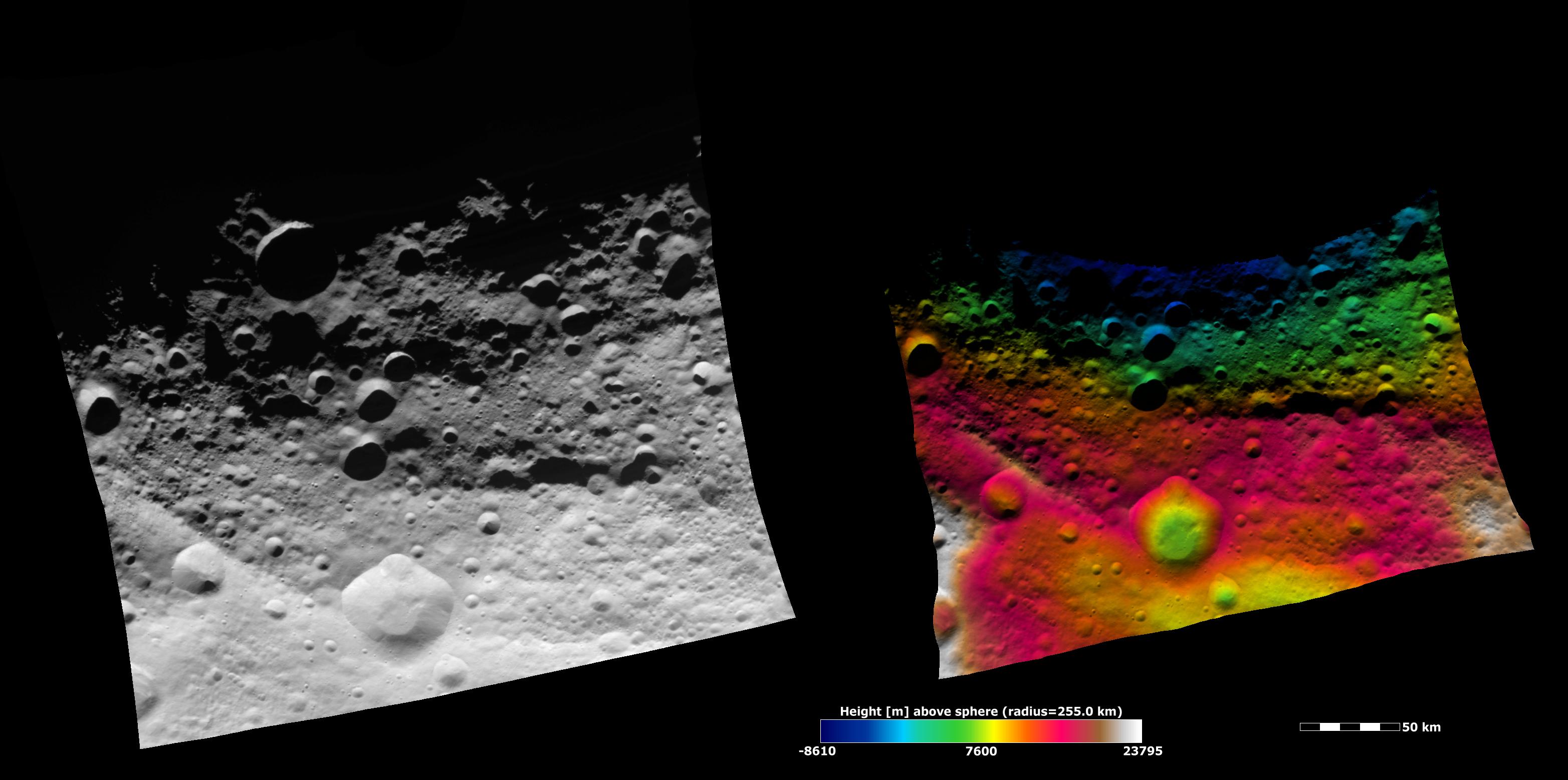 Topography of Vesta Equatorial Region I