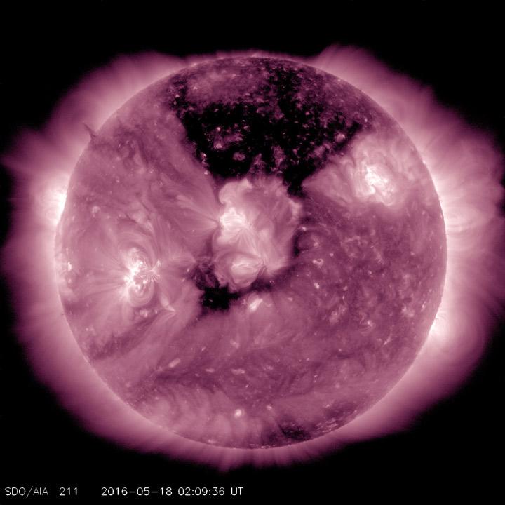 Coronal Hole Front and Center