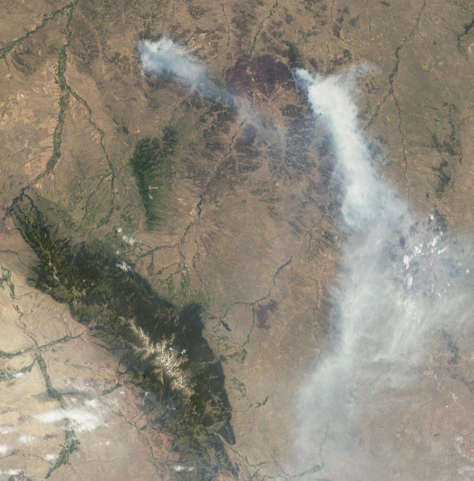 NASA MISR Views Raging Wildfires in Southeastern Montana
