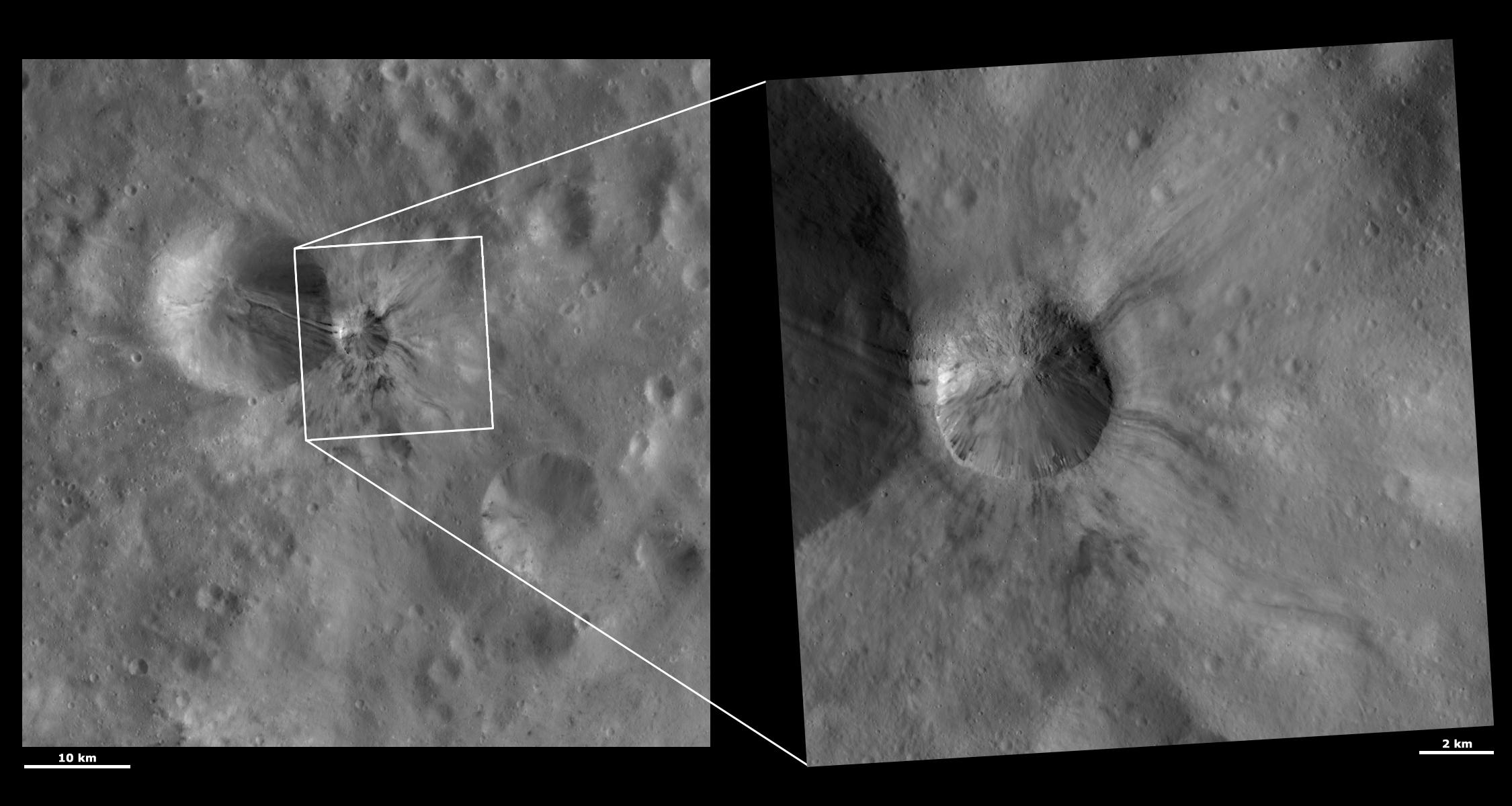 HAMO and LAMO Images of Aelia Crater