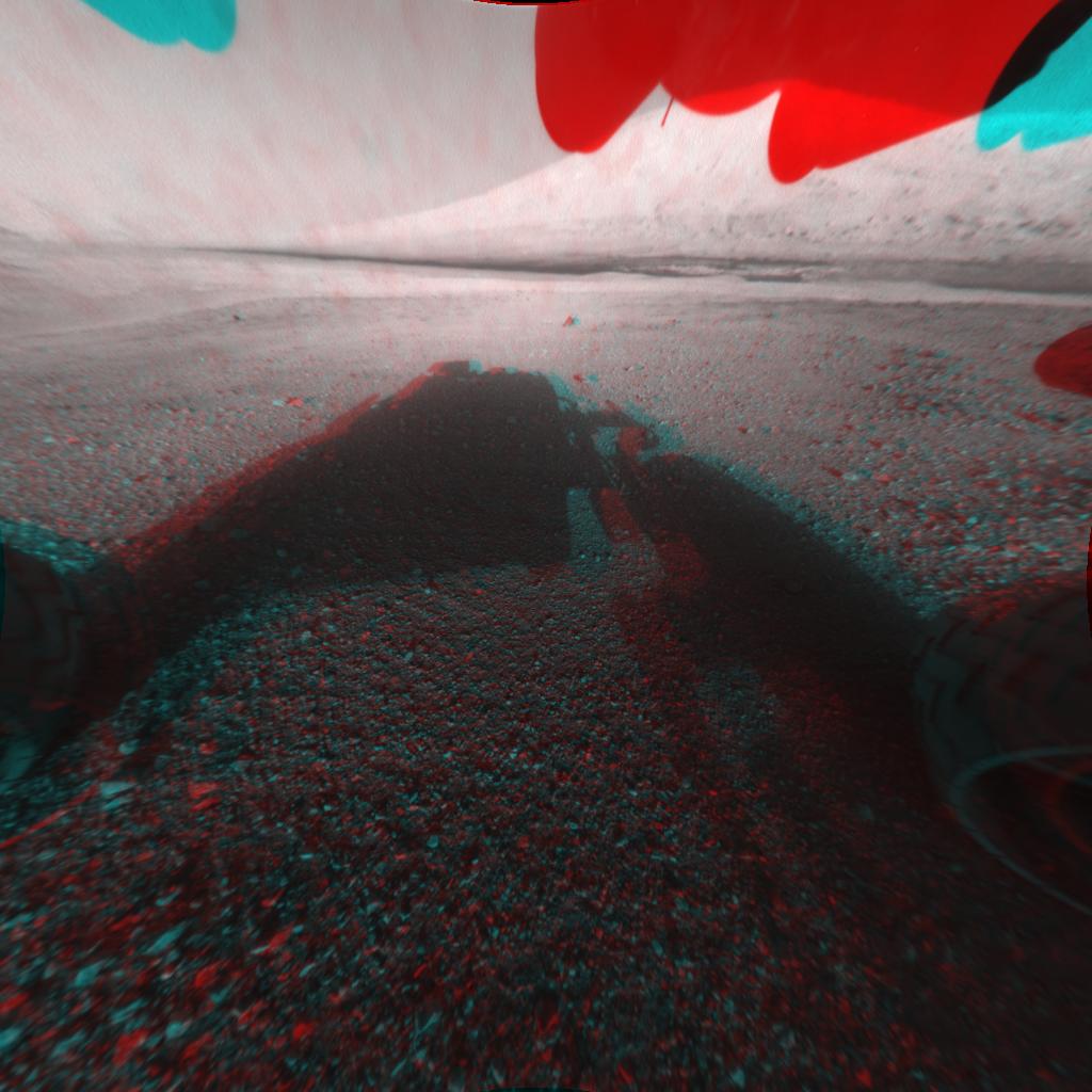 3-D View from the Front of Curiosity