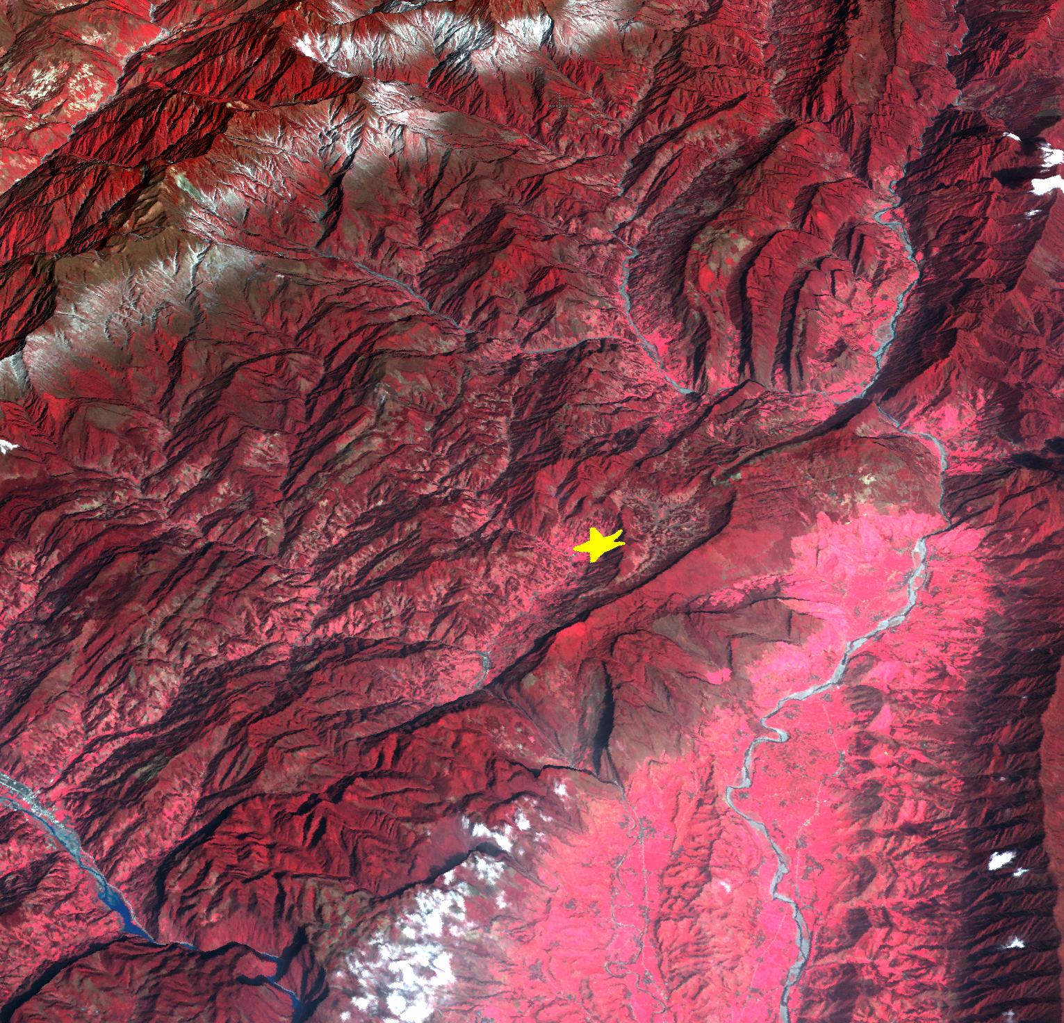 NASA Spacecraft Shows Location of China Quake