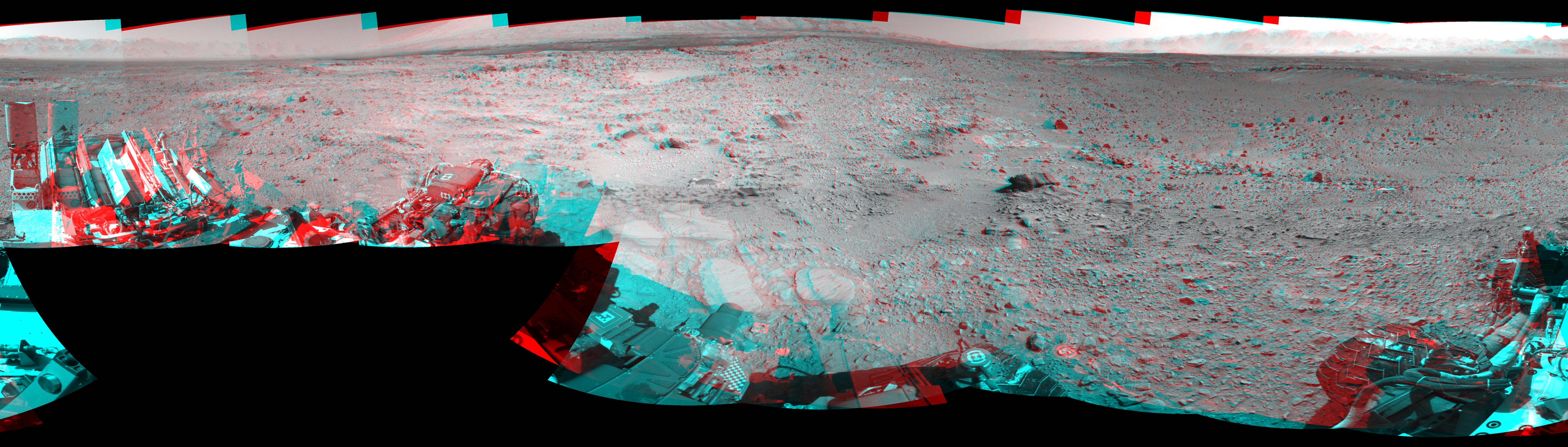 Rocky Mars Ground Where Curiosity Has Been Driving Stereo