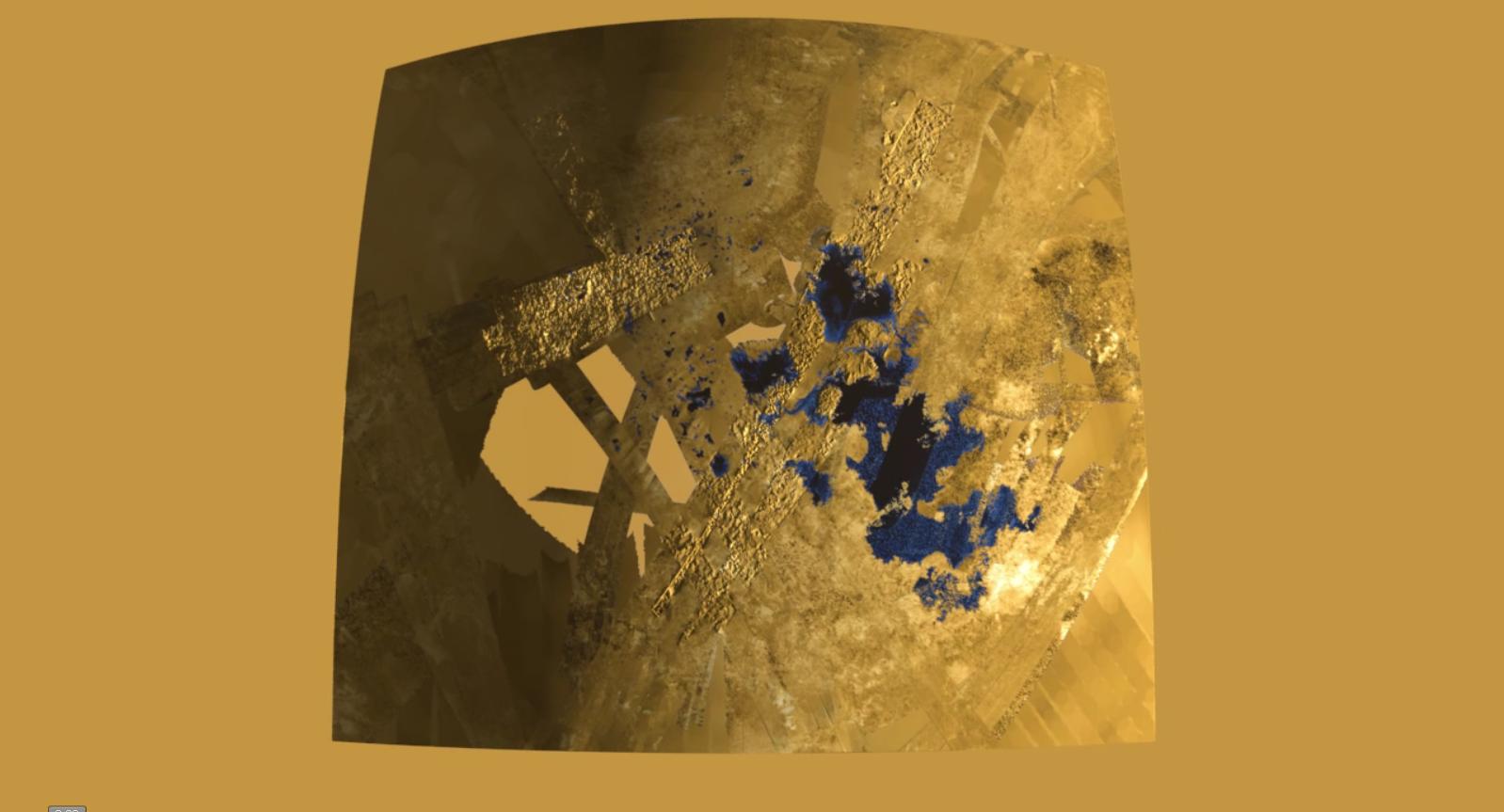 Flying over an Extraterrestrial Land of Lakes