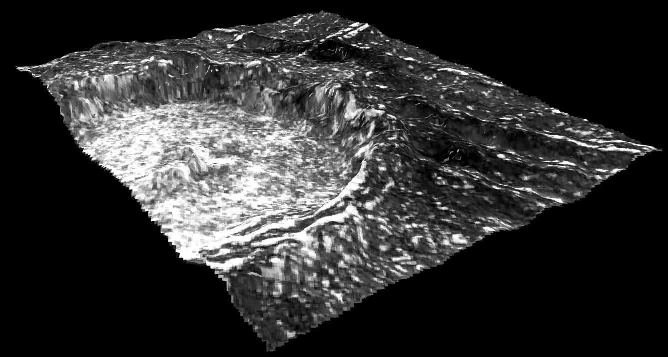 3-D Cilix Crater on Europa