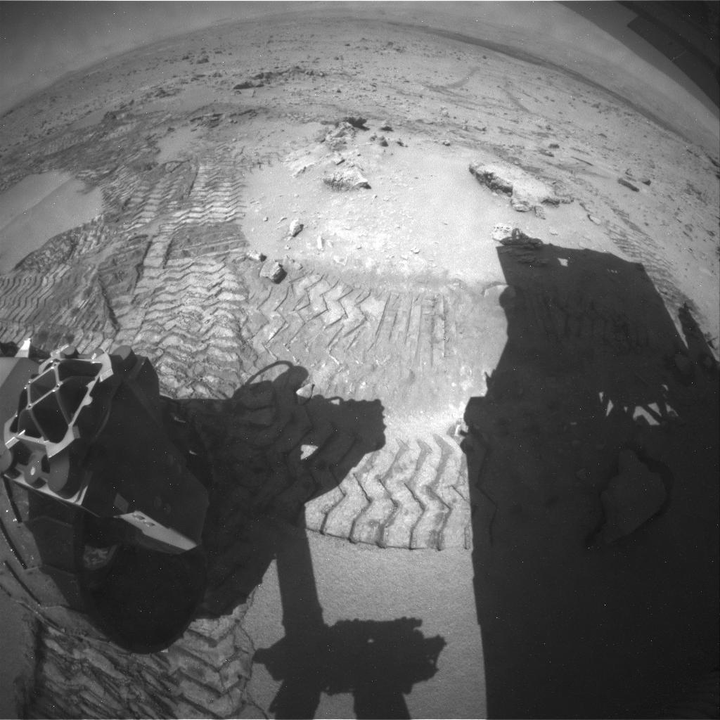 Movie of Curiosity View Backwards While Crossing Dune