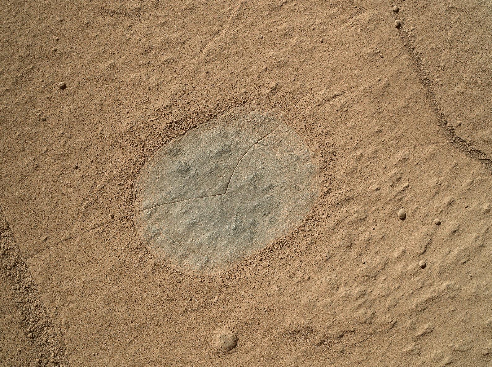 Martian Sandstone Target Windjana Before and After Brushing