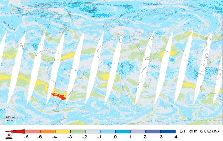 NASA AIRS Instrument Tracks Transport of Sulfur Dioxide from Chilean Volcanic Eruption Animation