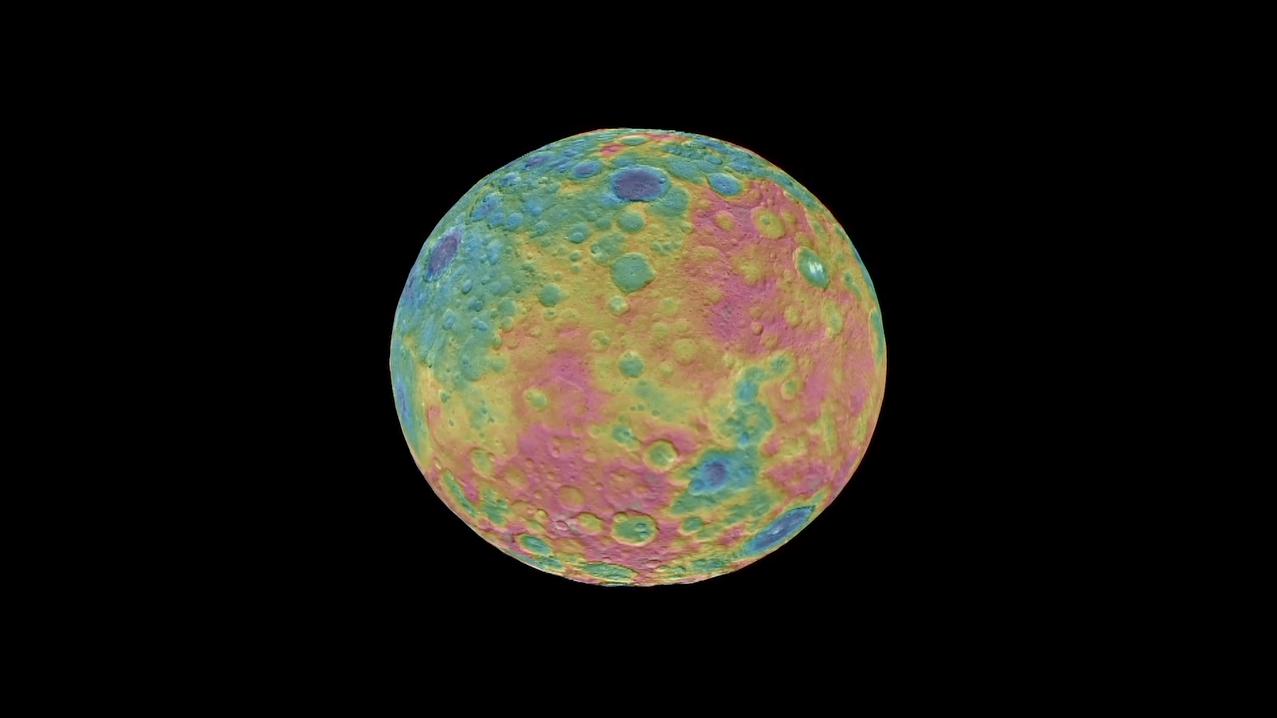 Ceres Topographic Globe Animation