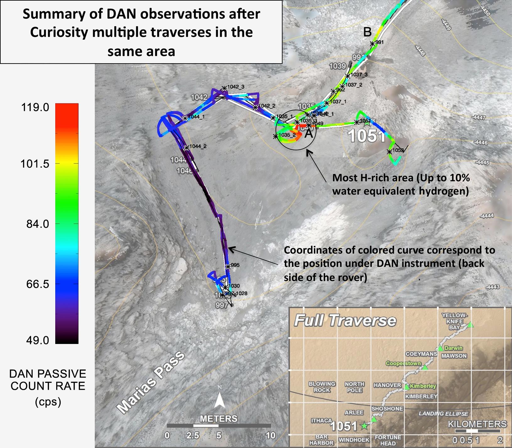 Curiosity Finds Hydrogen-Rich Area of Mars Subsurface