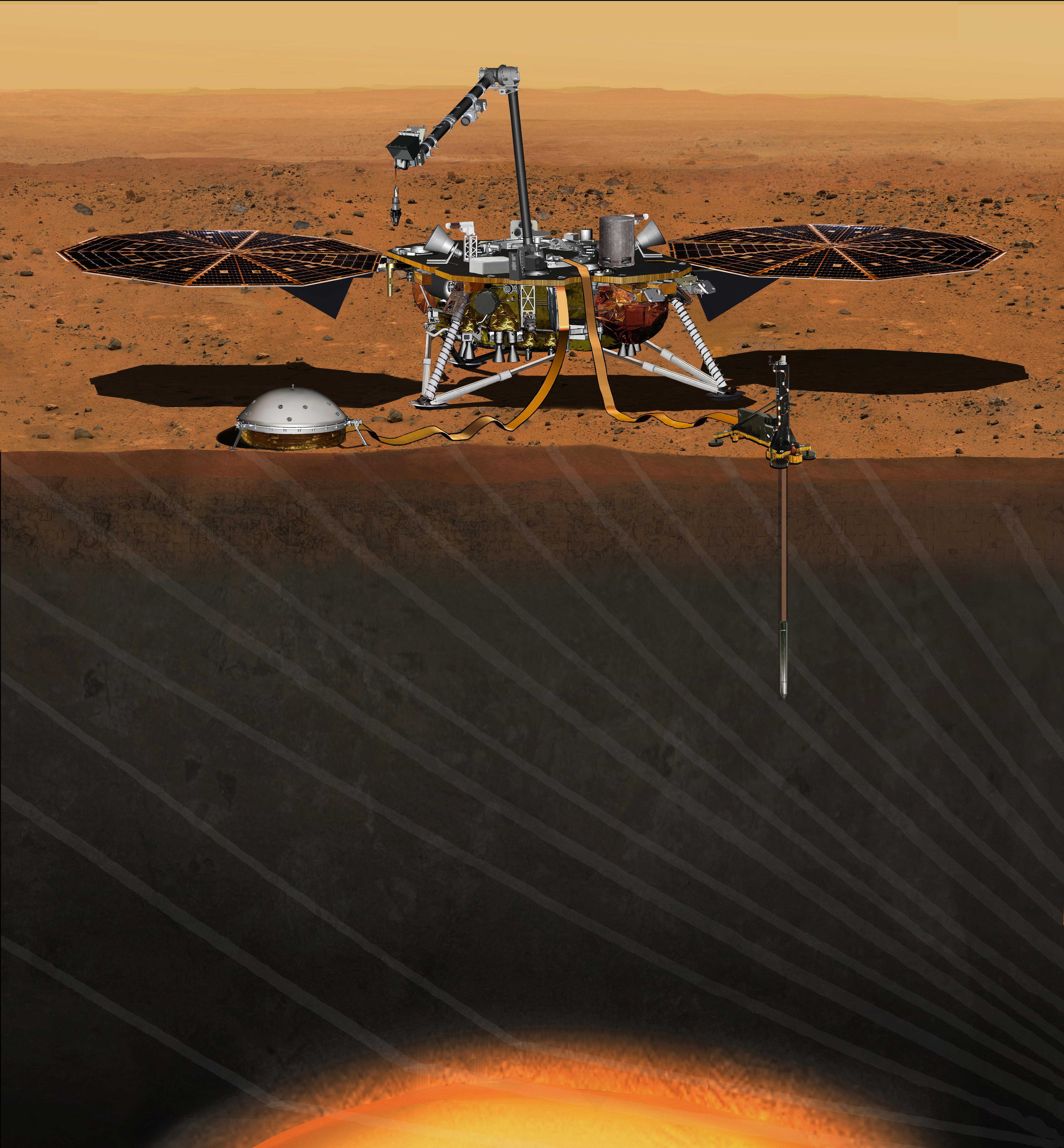 Artist Concept of InSight Lander on Mars