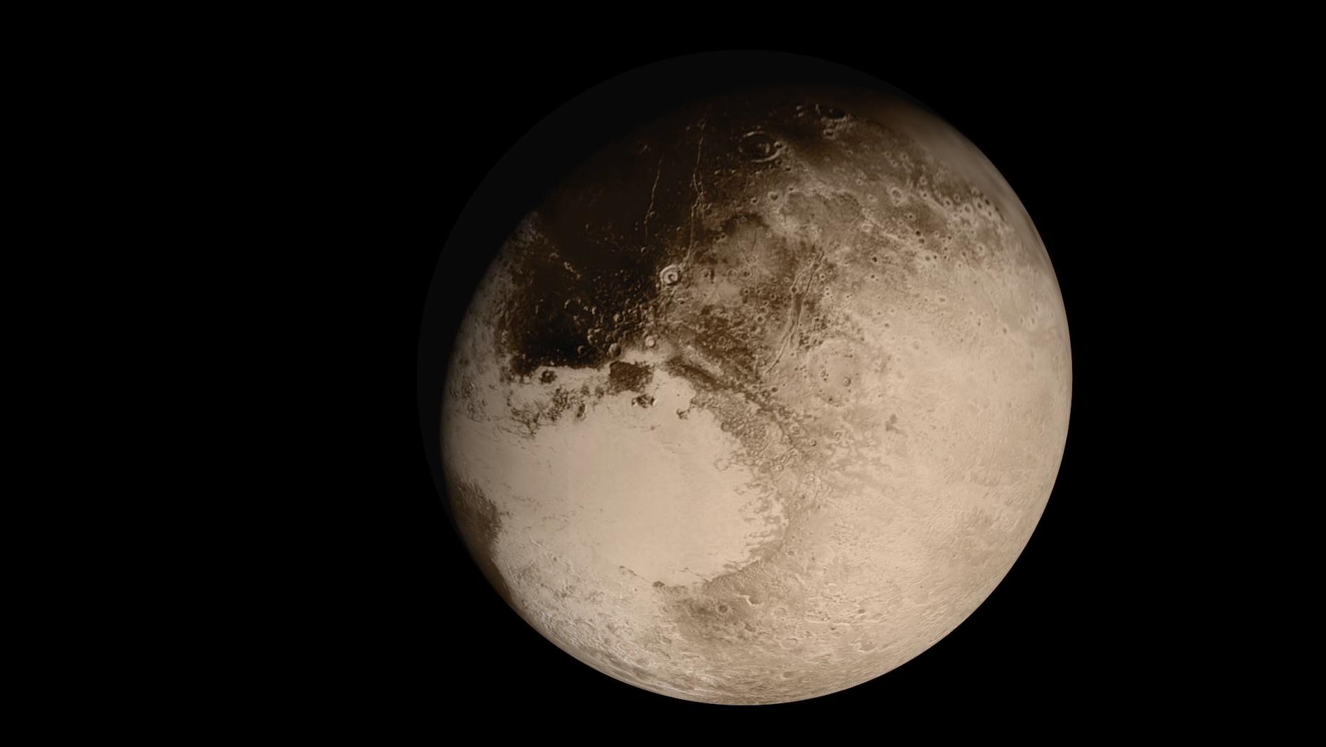 Flying Past Pluto Animation