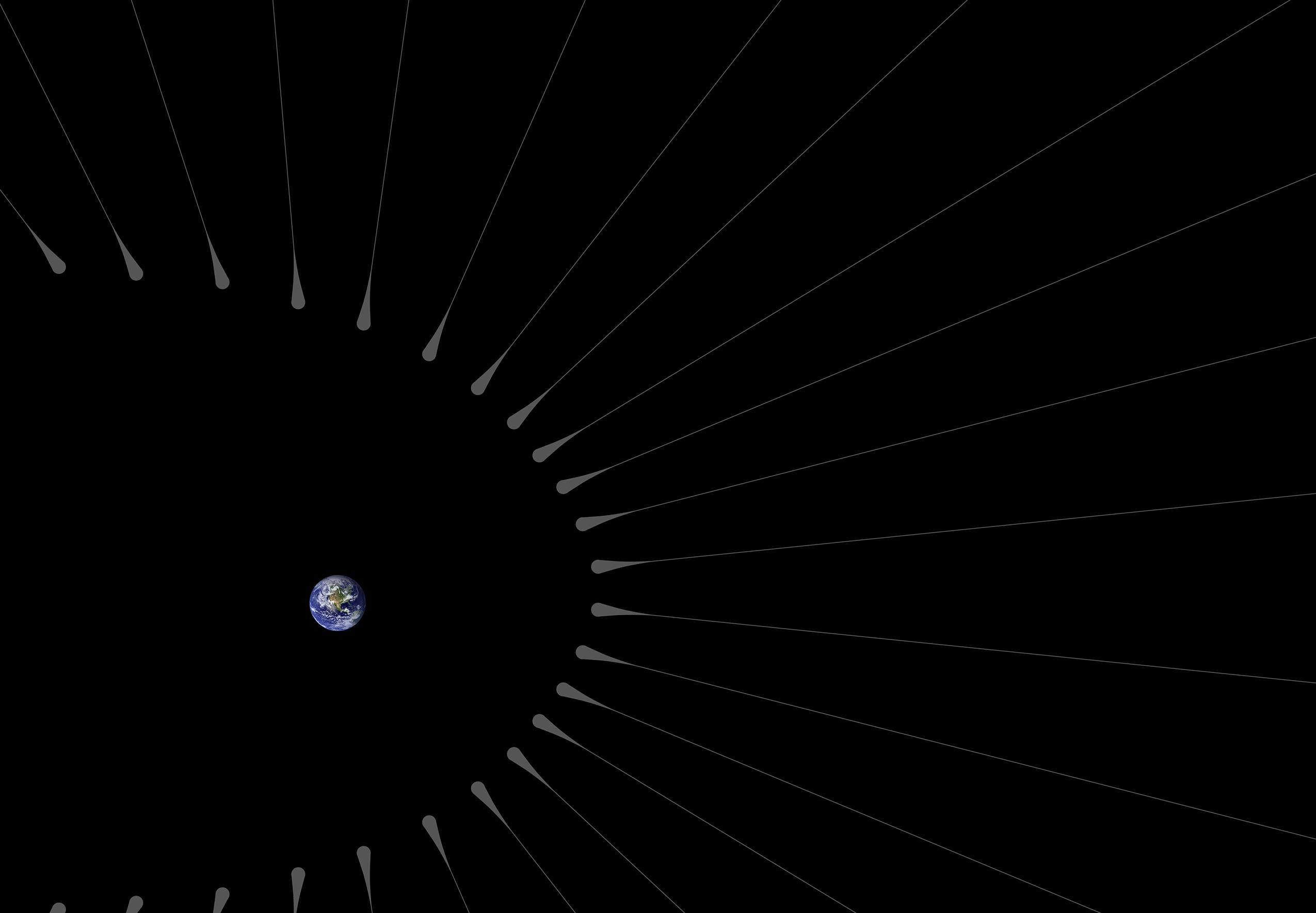 Dark Matter Hairs Around Earth -- Close-up