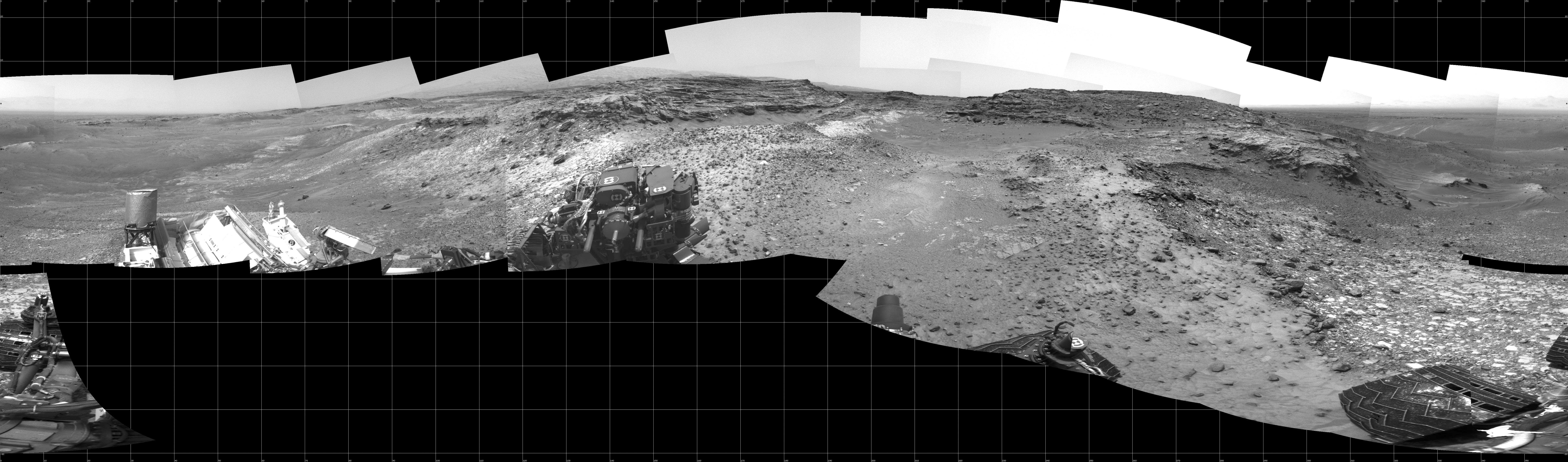 Full-Circle View Near Marias Pass on Mars
