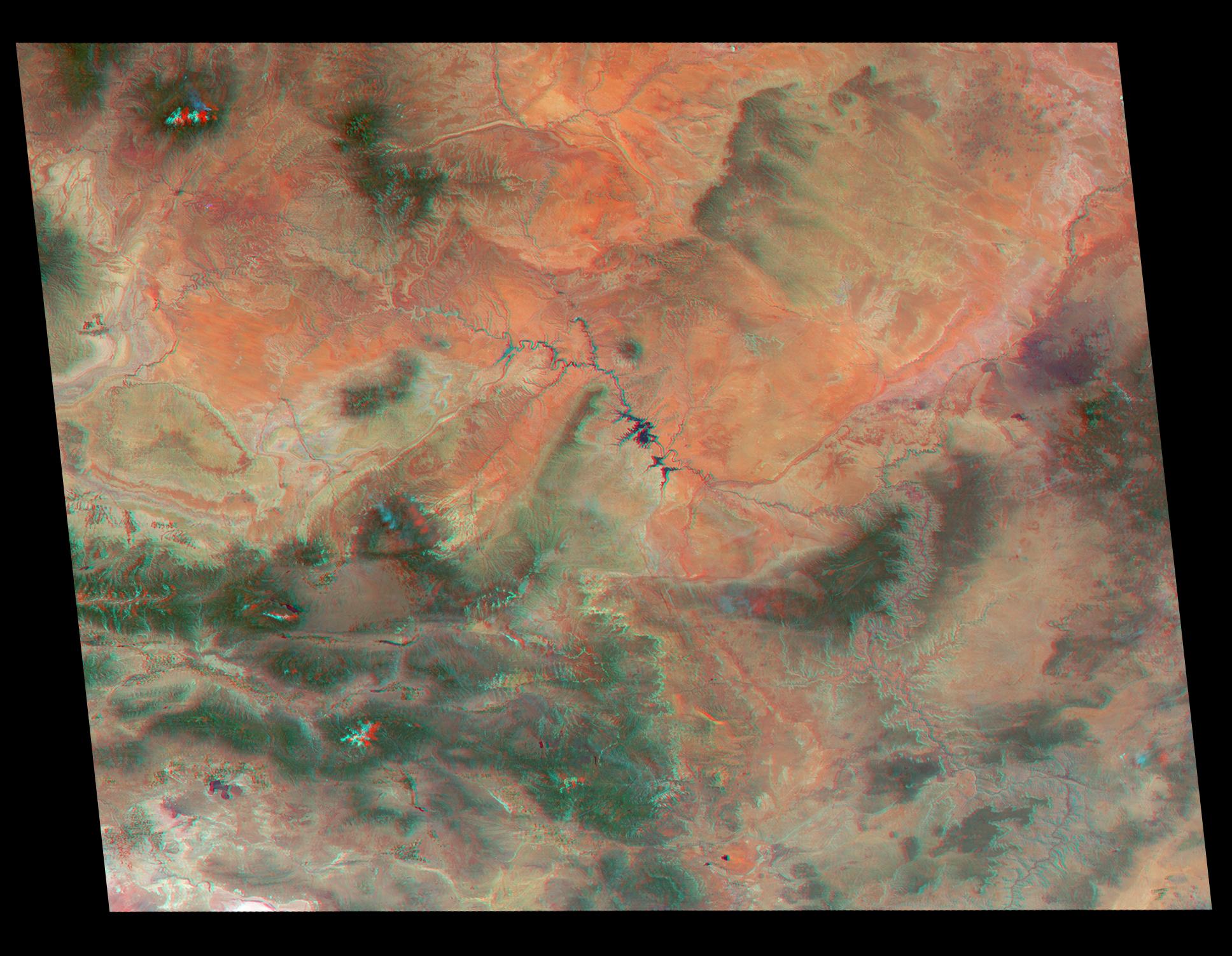 America National Parks Viewed in 3D by NASA MISR Anaglyph 1