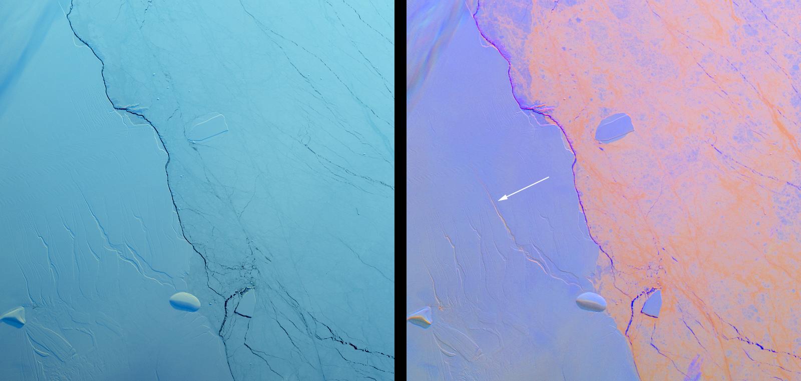 Growing Crack in Antarctica Larsen C Ice Shelf Spotted by NASA MISR