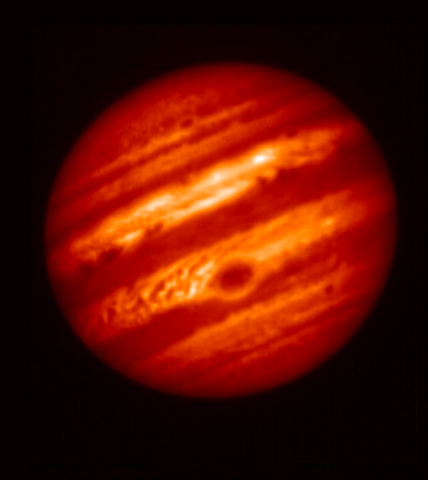 Jupiter With Great Red Spot, Mid-Infrared, May 2017