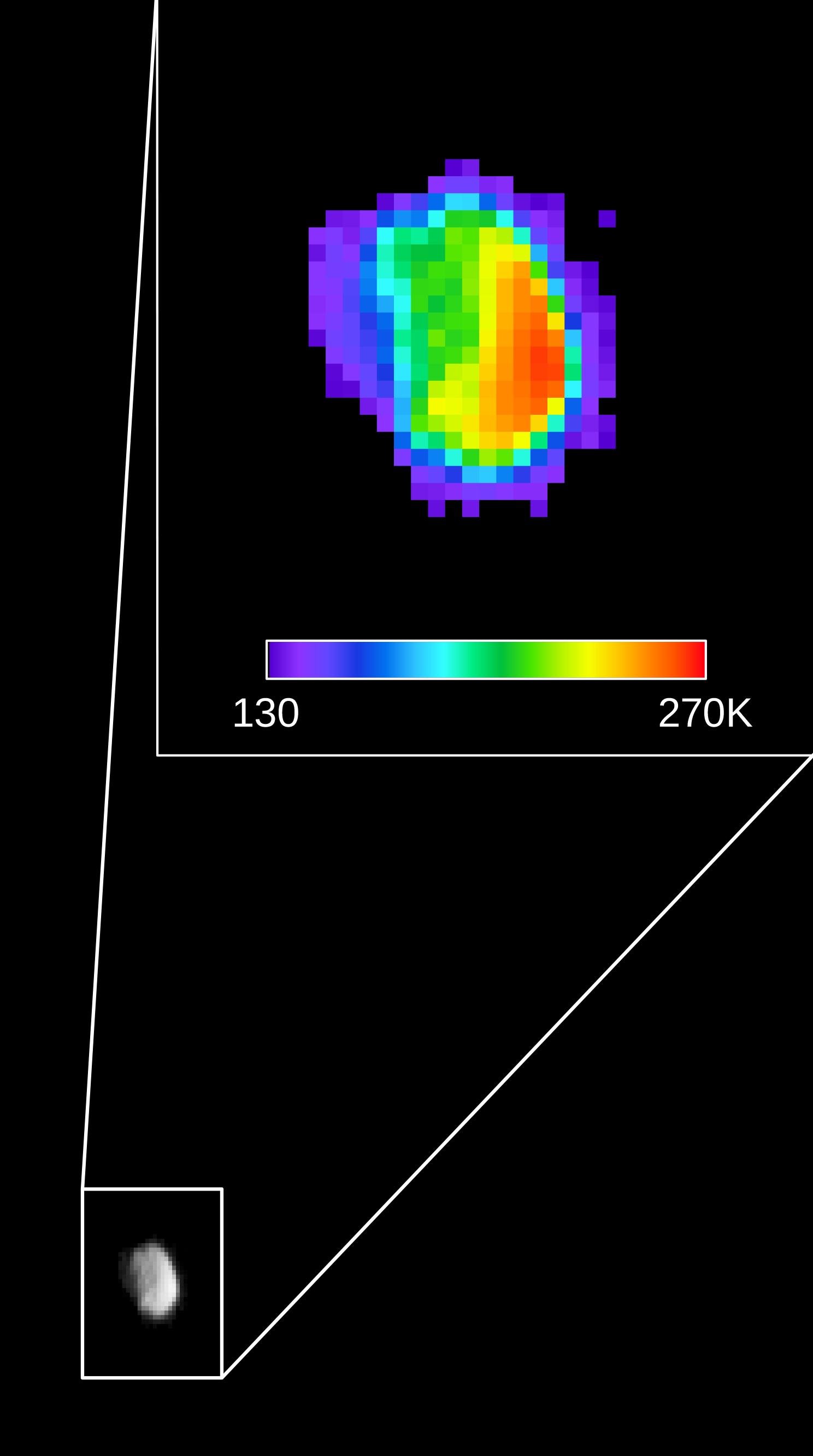 Martian Moon Phobos in Thermal Infrared Image