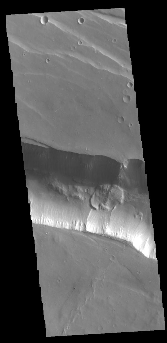 Coprates Catena Landslide