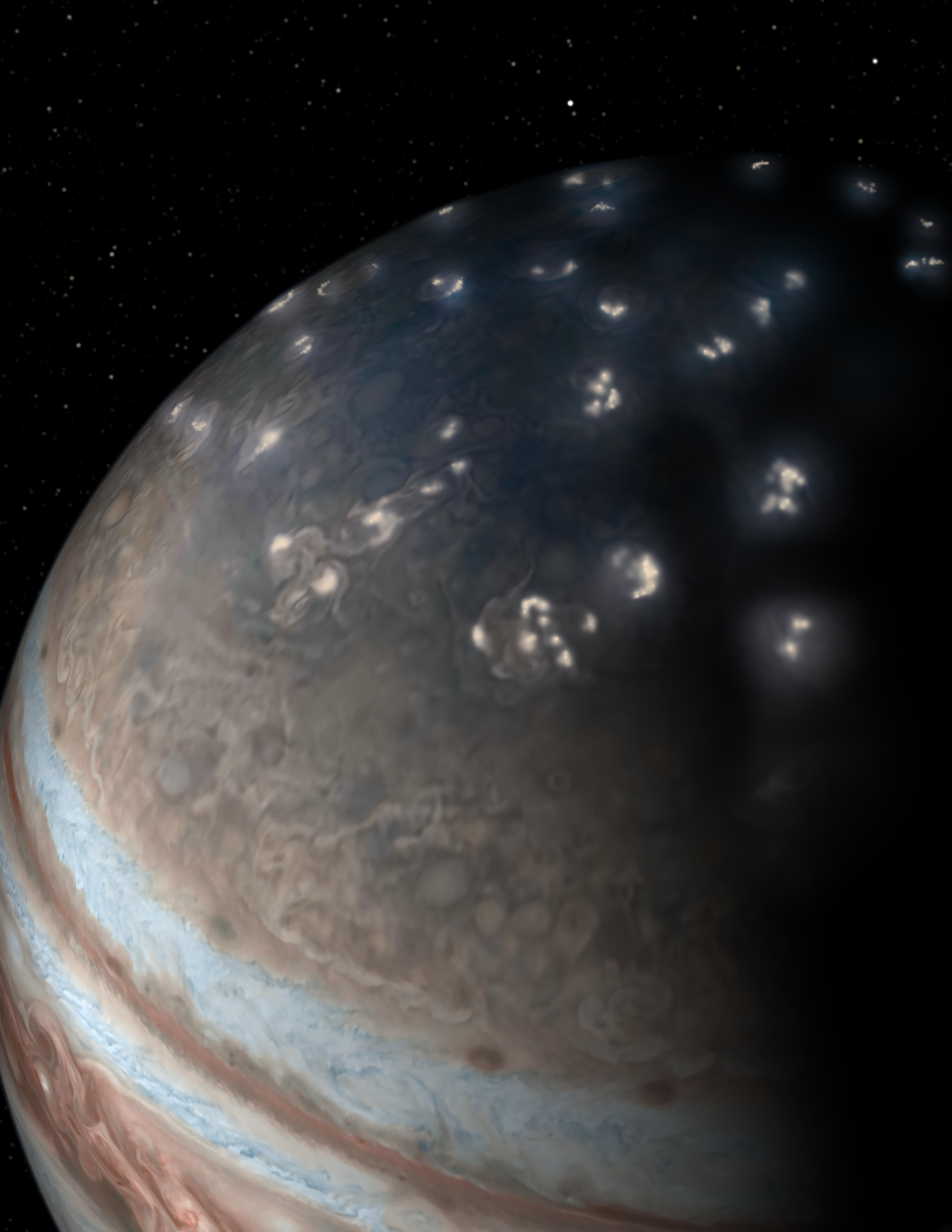 Artist's Concept of Jupiter Lightning