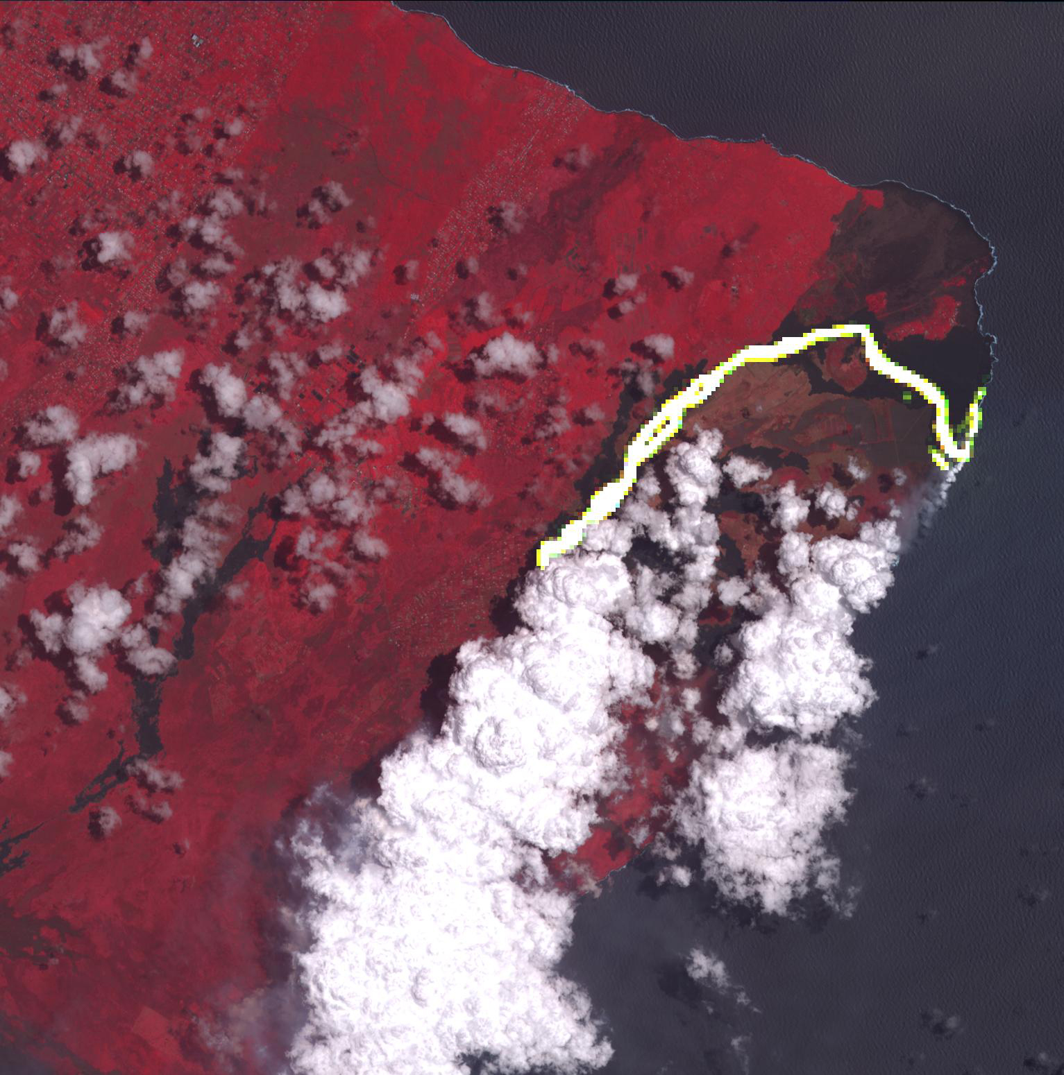 Hawaii's Continuing Kilauea Eruption Seen in NASA Spacecraft Image