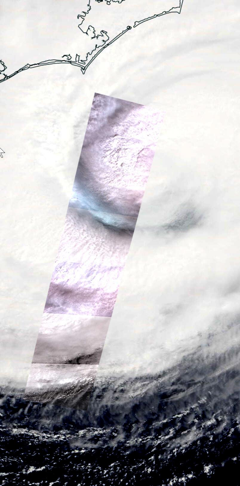 Hurricane Florence Swath seen by NASA Spacecraft