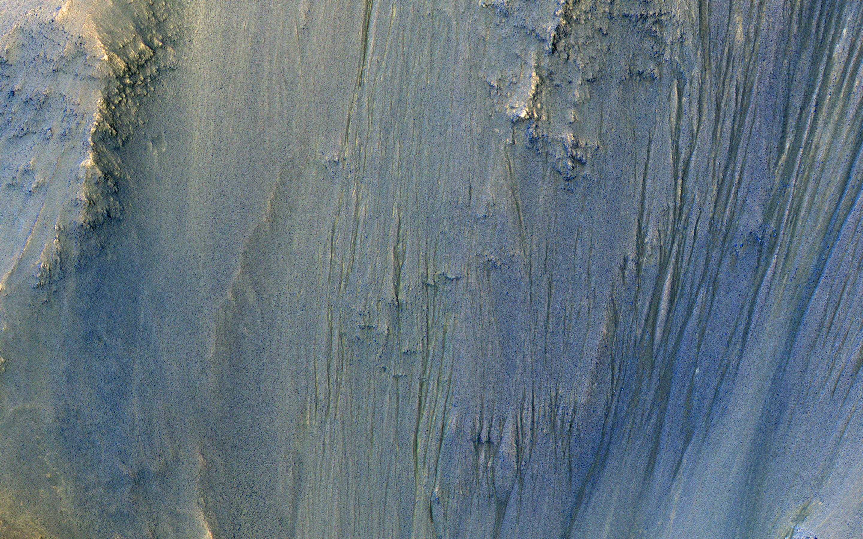 In the Gullies and Bedrock of Ius Chasma