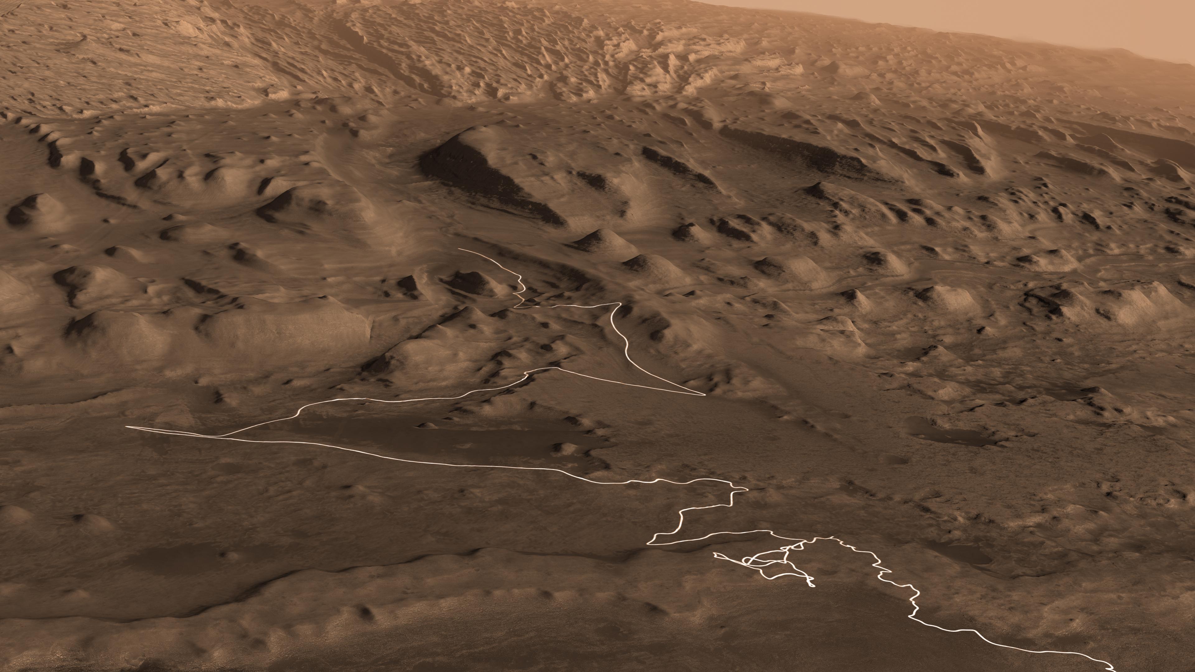 Curiosity's Proposed Path up Mount Sharp