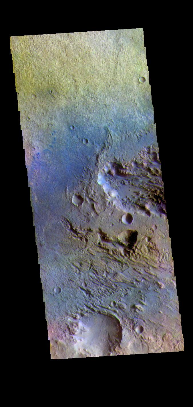Terra Sabaea Crater - False Color