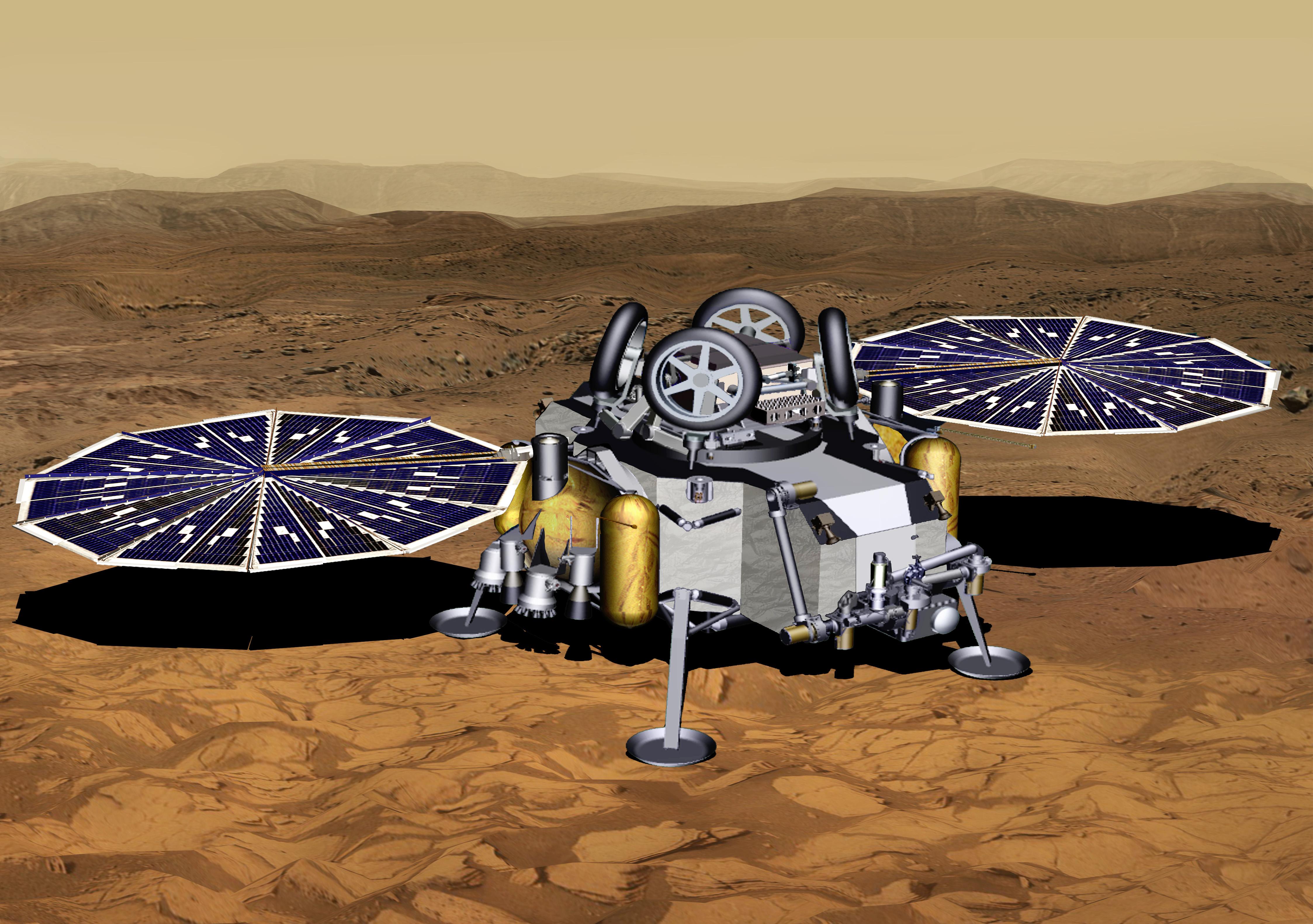 Mars Sample Return Lander With Solar Panels Deployed (Artist's Concept)