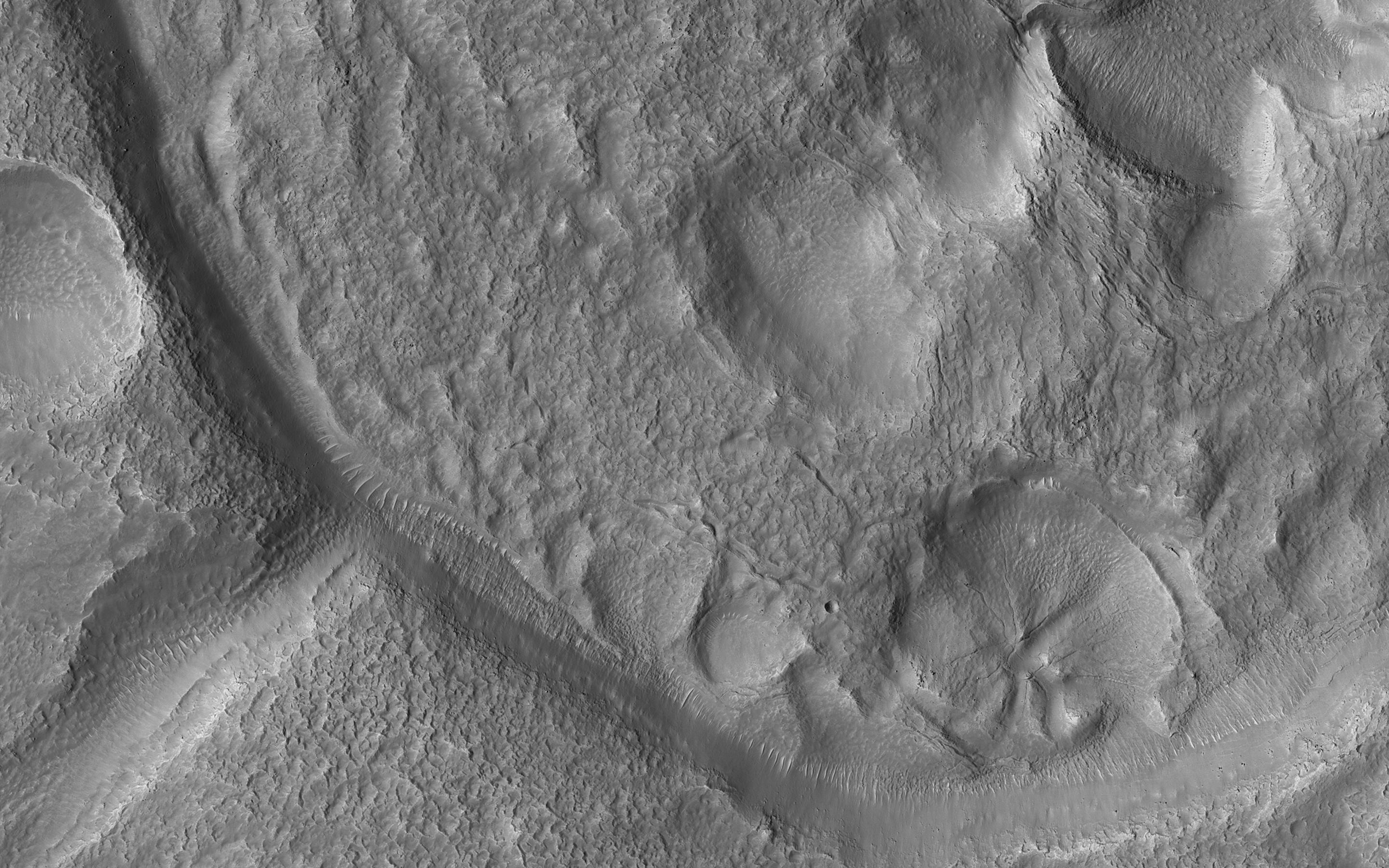 Pollywog Craters on Mars