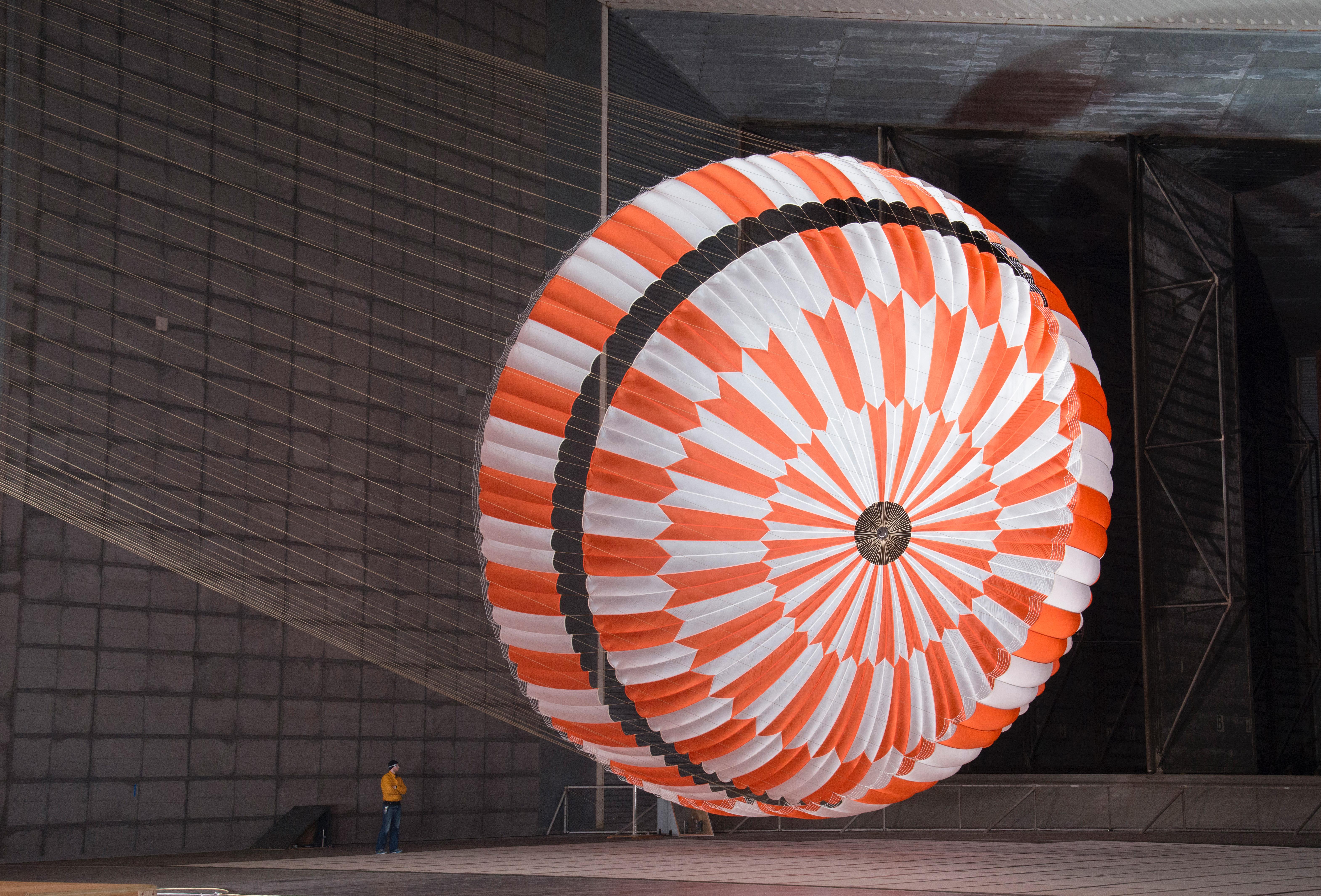 Wind Tunnel Testing Perseverance's Parachute