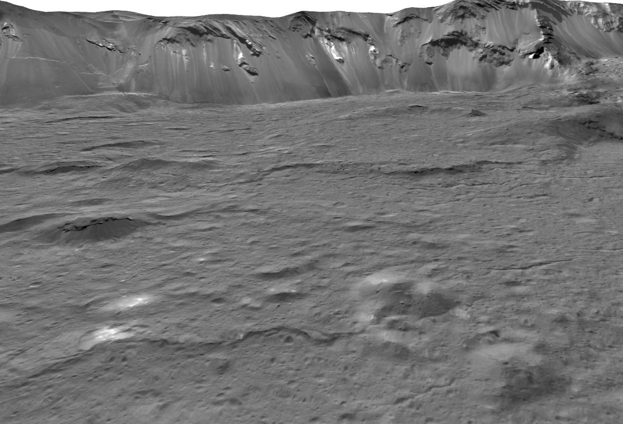 Close-up of Occator Crater