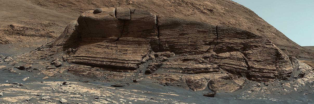 Curiosity's 3D View of Mont Mercou