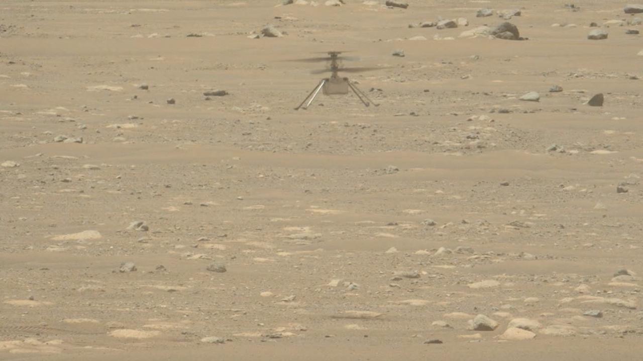 Mastcam-Z Video of Ingenuity Taking Off and Landing