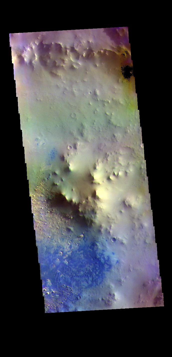 Terra Sabaea Crater - False Color