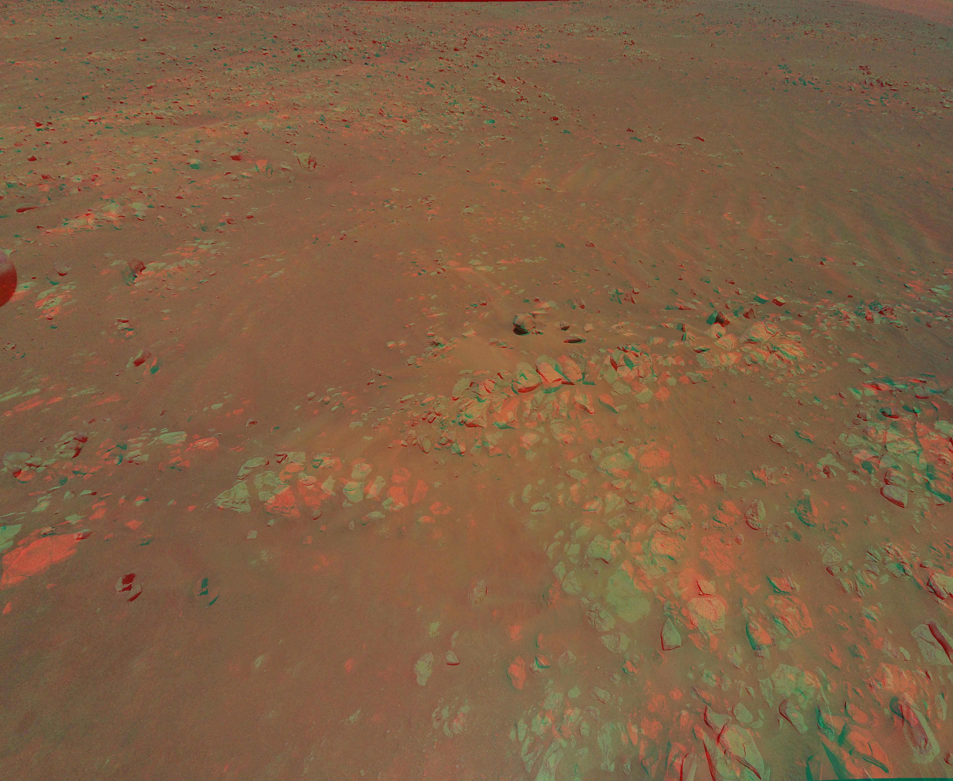 Jezero Crater's Raised Ridges in 3D