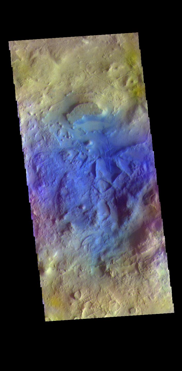 Terra Sabaea Crater - False Color